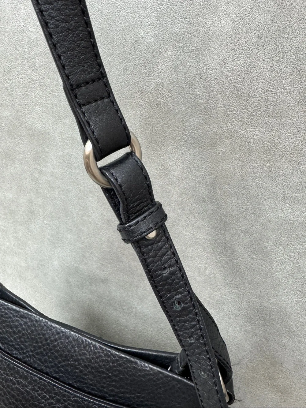 Cole Haan Black Pebbled Leather Crossbody Bag
